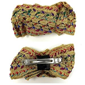 Made in France gold woven barrette